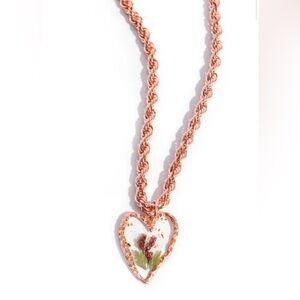 Copper Chain with Heart Pendant Necklace